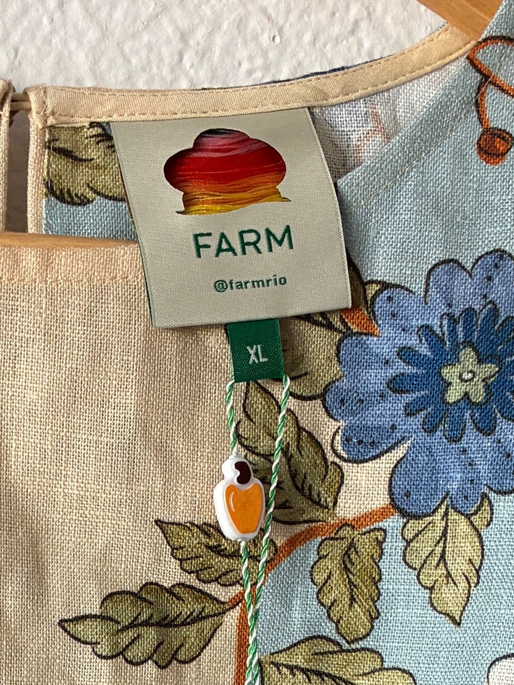 FARM Rio garden scarf blue long sleeve blouse - Picture 7 of 7